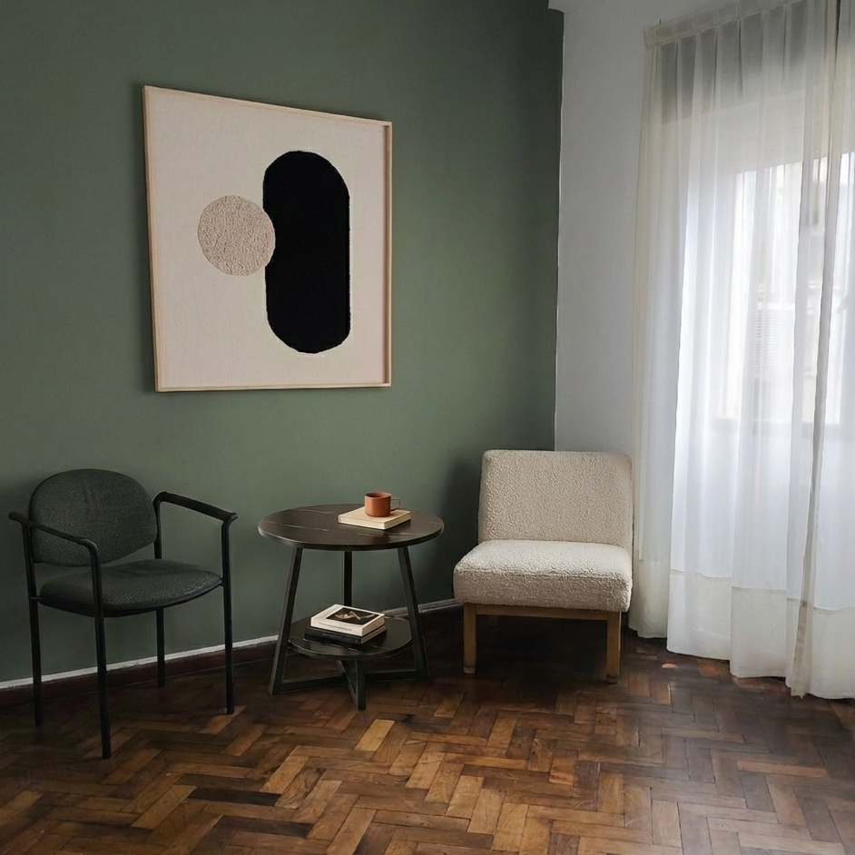 Sala de espera de las oficinas del estudio